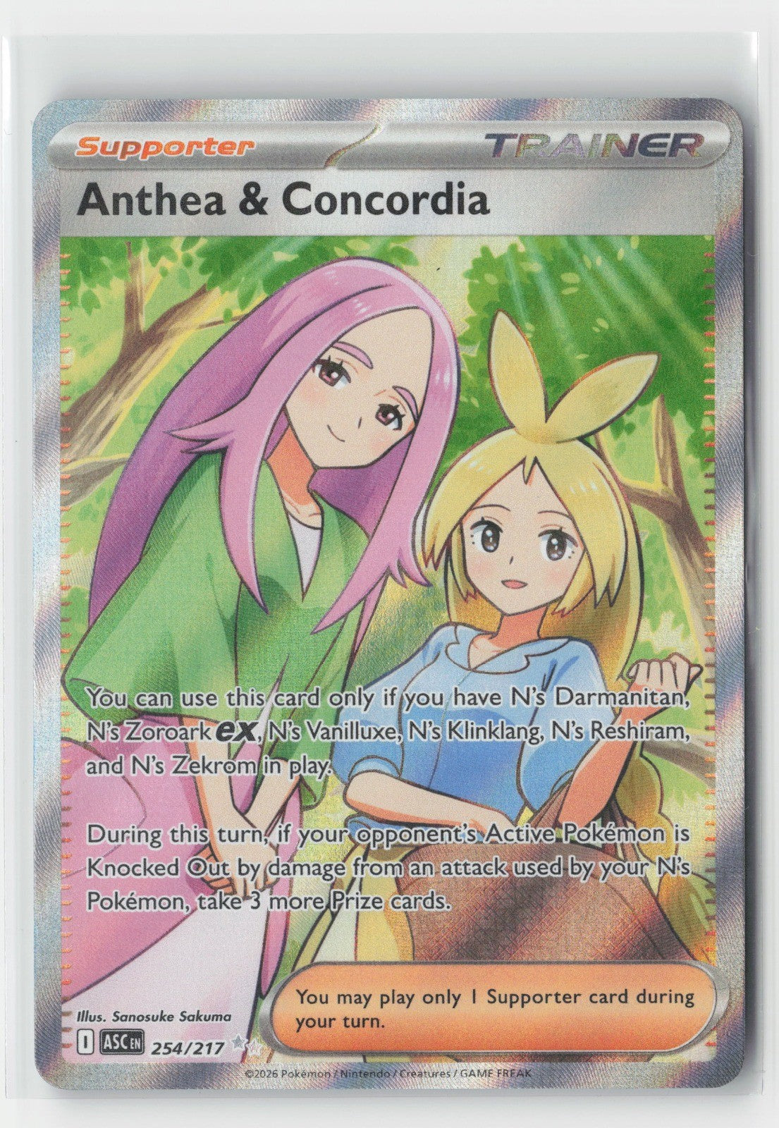 Anthea & Concordia Holo ME: Ascended Heroes ASC 254/217 Pokemon TCG