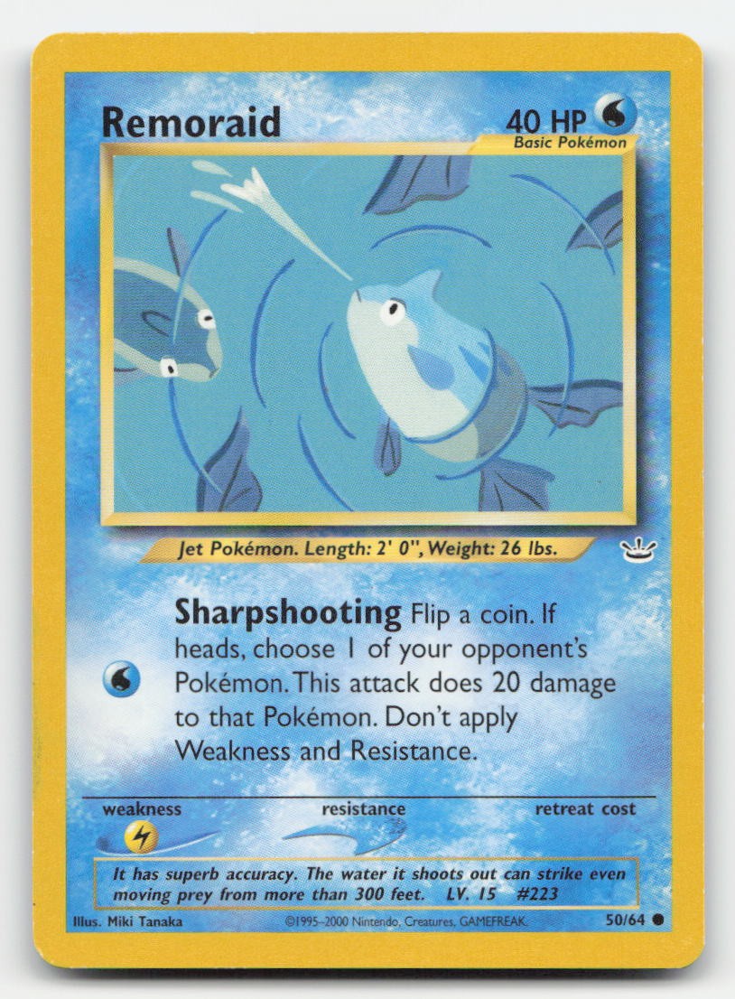 Remoraid Unlimited Neo Revelation 50/64 C Pokemon MP