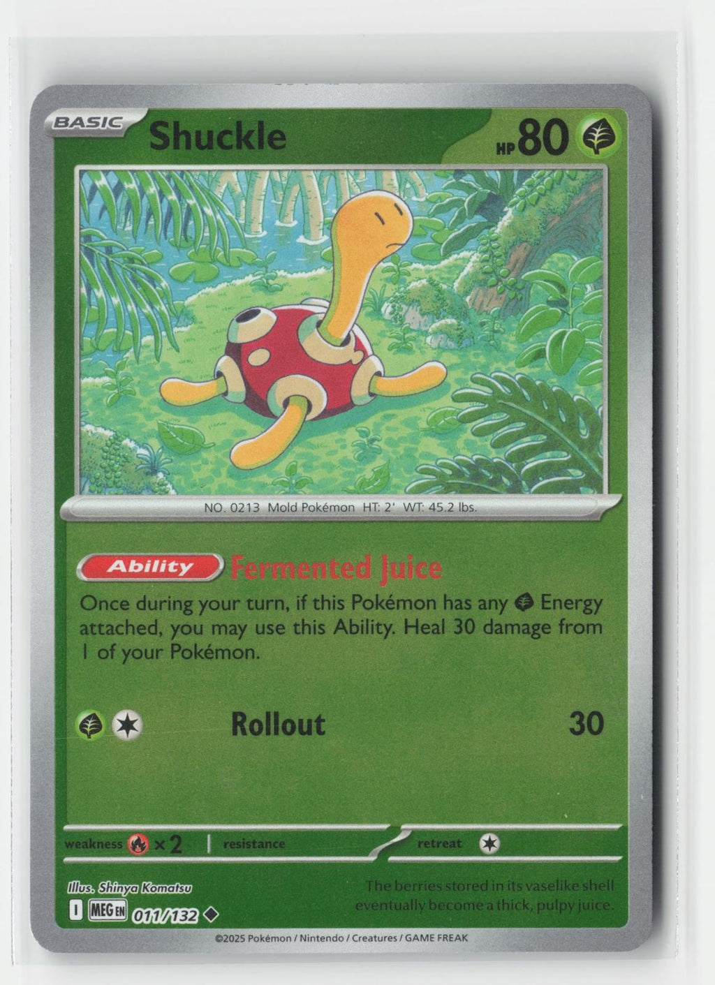 Shuckle Reverse Holo Mega Evolution 011/132 UC Pokemon NM