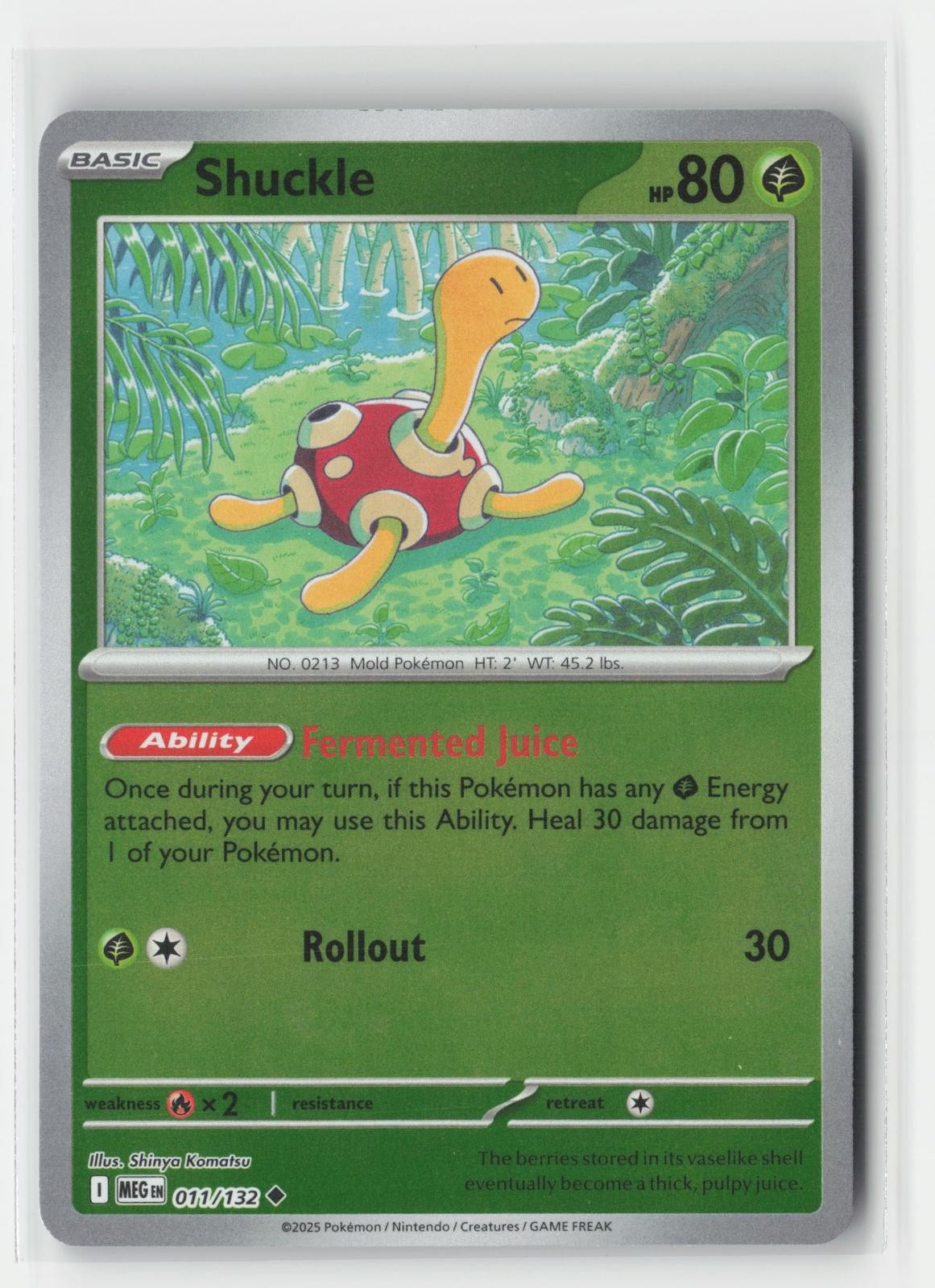 Shuckle Reverse Holo Mega Evolution 011/132 UC Pokemon NM