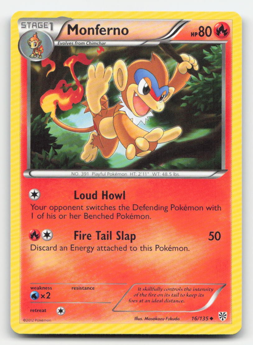 Monferno Plasma Storm 16/135 UC Pokemon MP