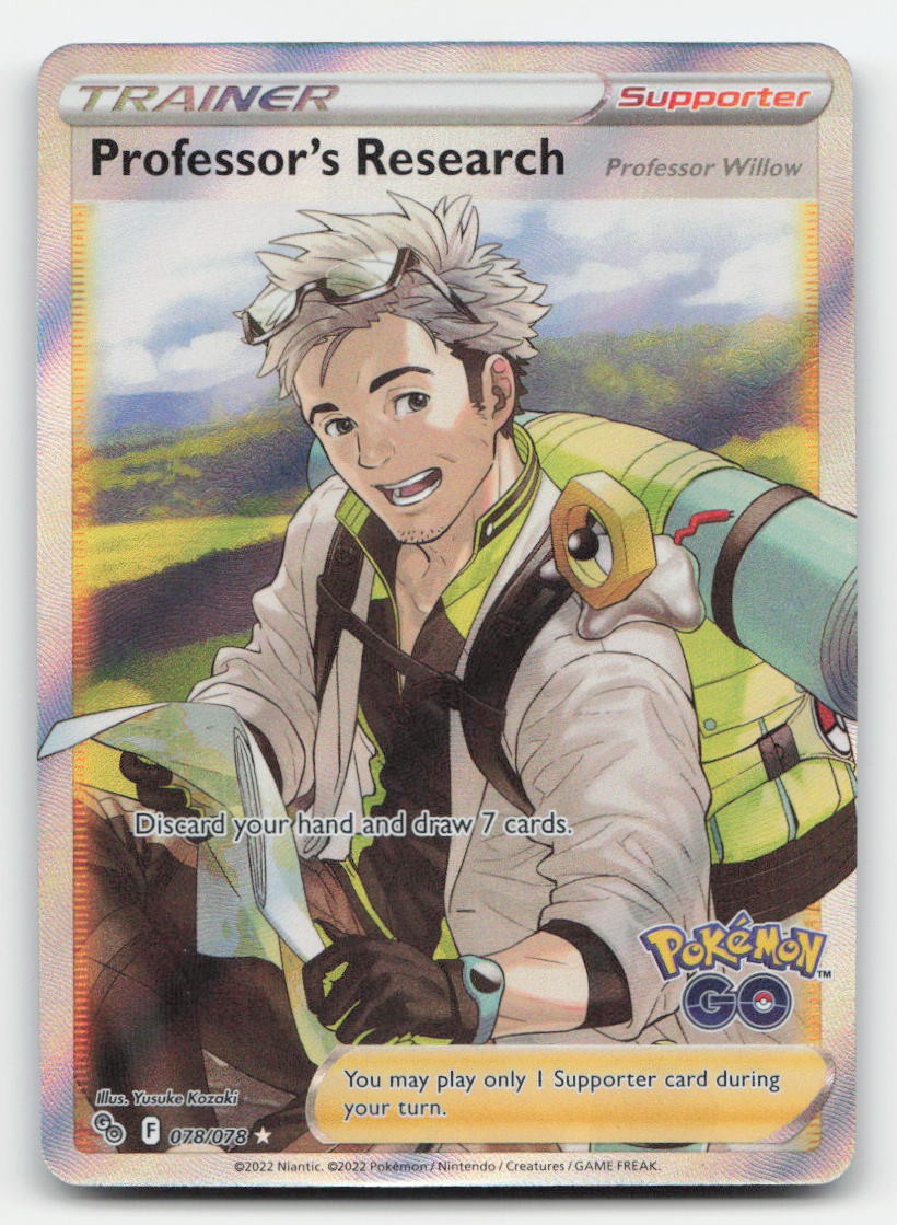Professor's Research Pokemon GO 078/078 Ultra Rare Pokemon NM