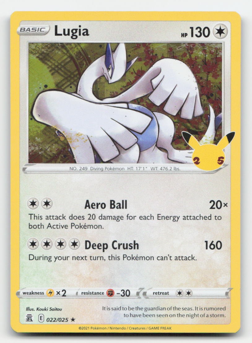 Lugia Celebrations 022/025 R Pokemon MP