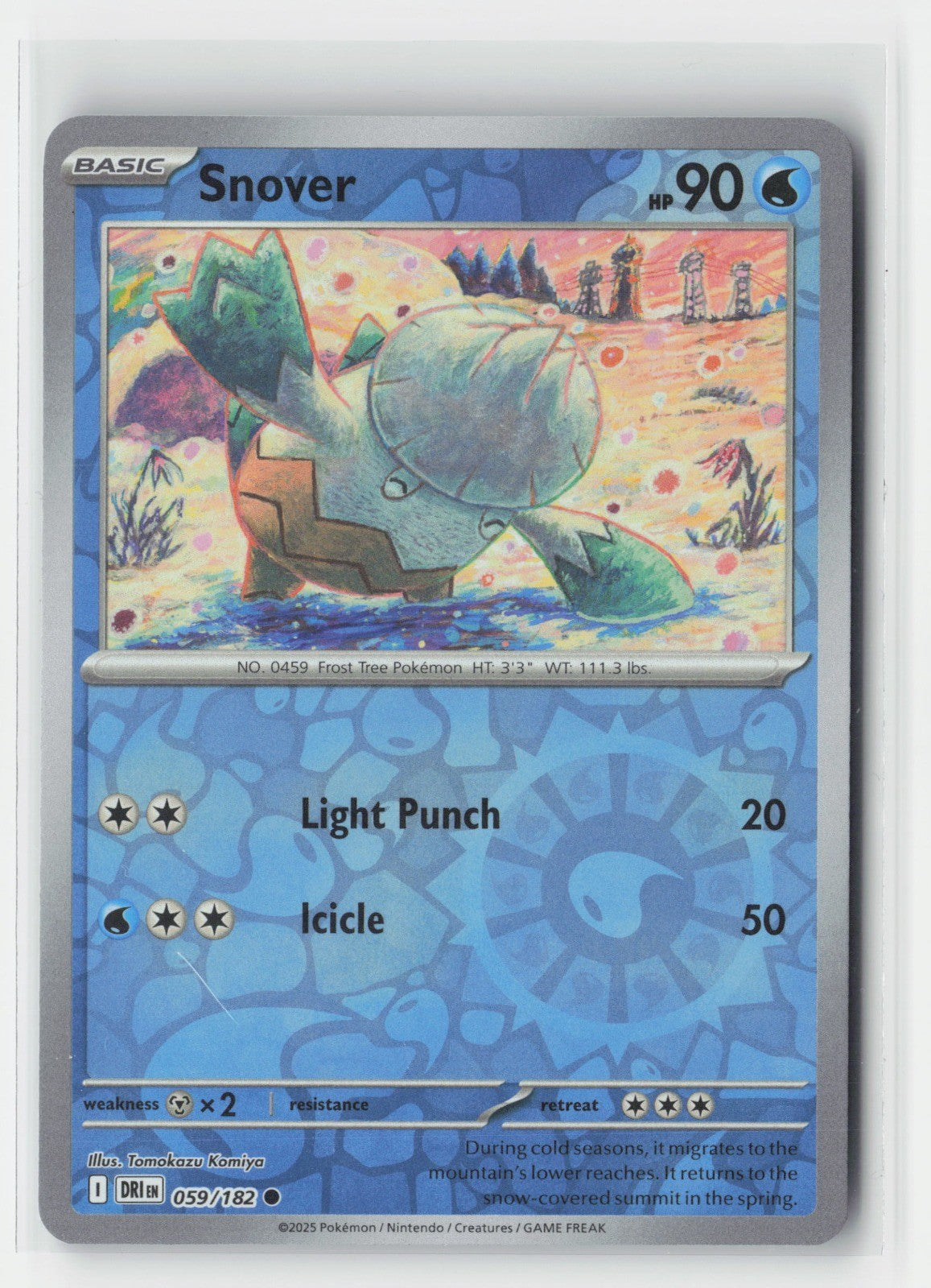 Snover Reverse Holo SV10: Destined Rivals DRI 059/182 Pokemon TCG
