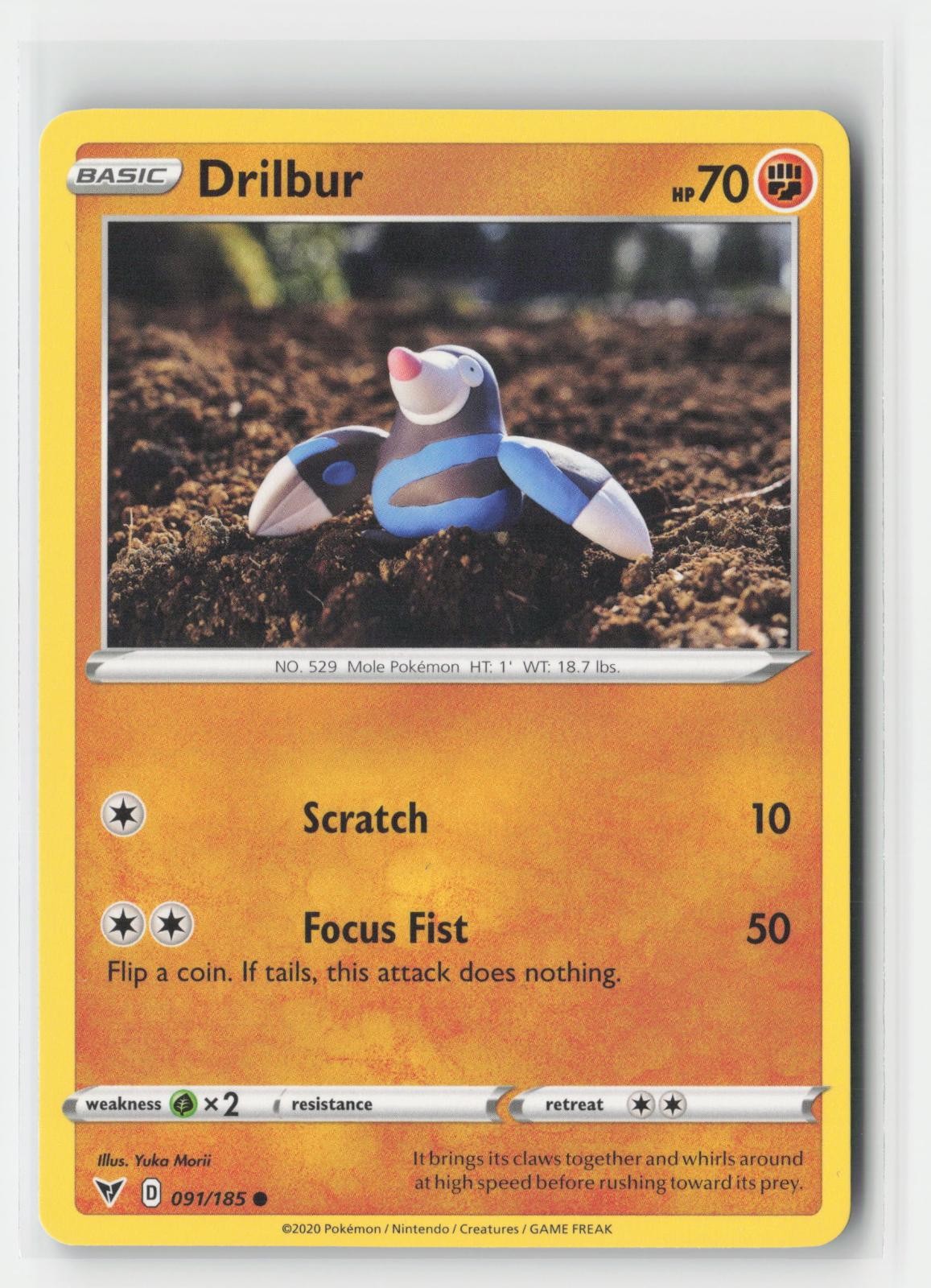 Drilbur Vivid Voltage 091/185 C Pokemon NM