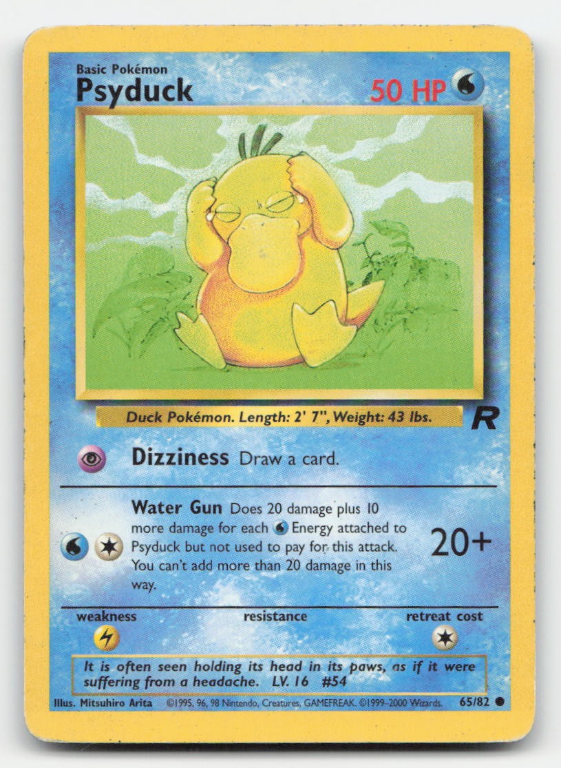 Psyduck Unlimited Team Rocket 65/82 C Pokemon HP