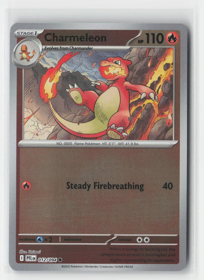 Charmeleon Phantasmal Flames 012/094 C Pokemon Reverse Holo NM