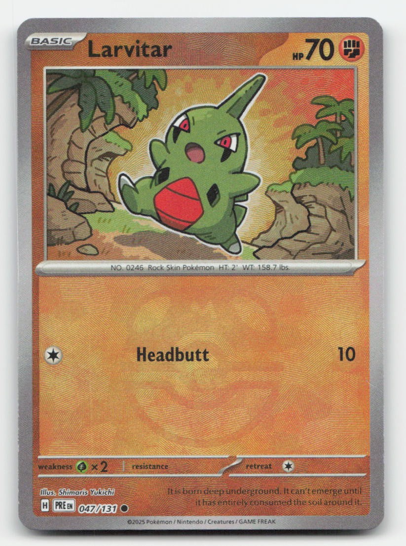 Larvitar (Master Ball Pattern) Prismatic Evolutions 047/131 C Pokemon NM