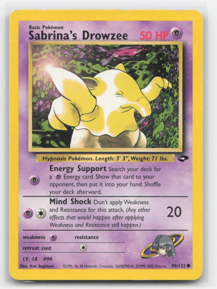 Sabrina's Drowzee Unlimited Gym Challenge 95/132 C Pokemon DMG