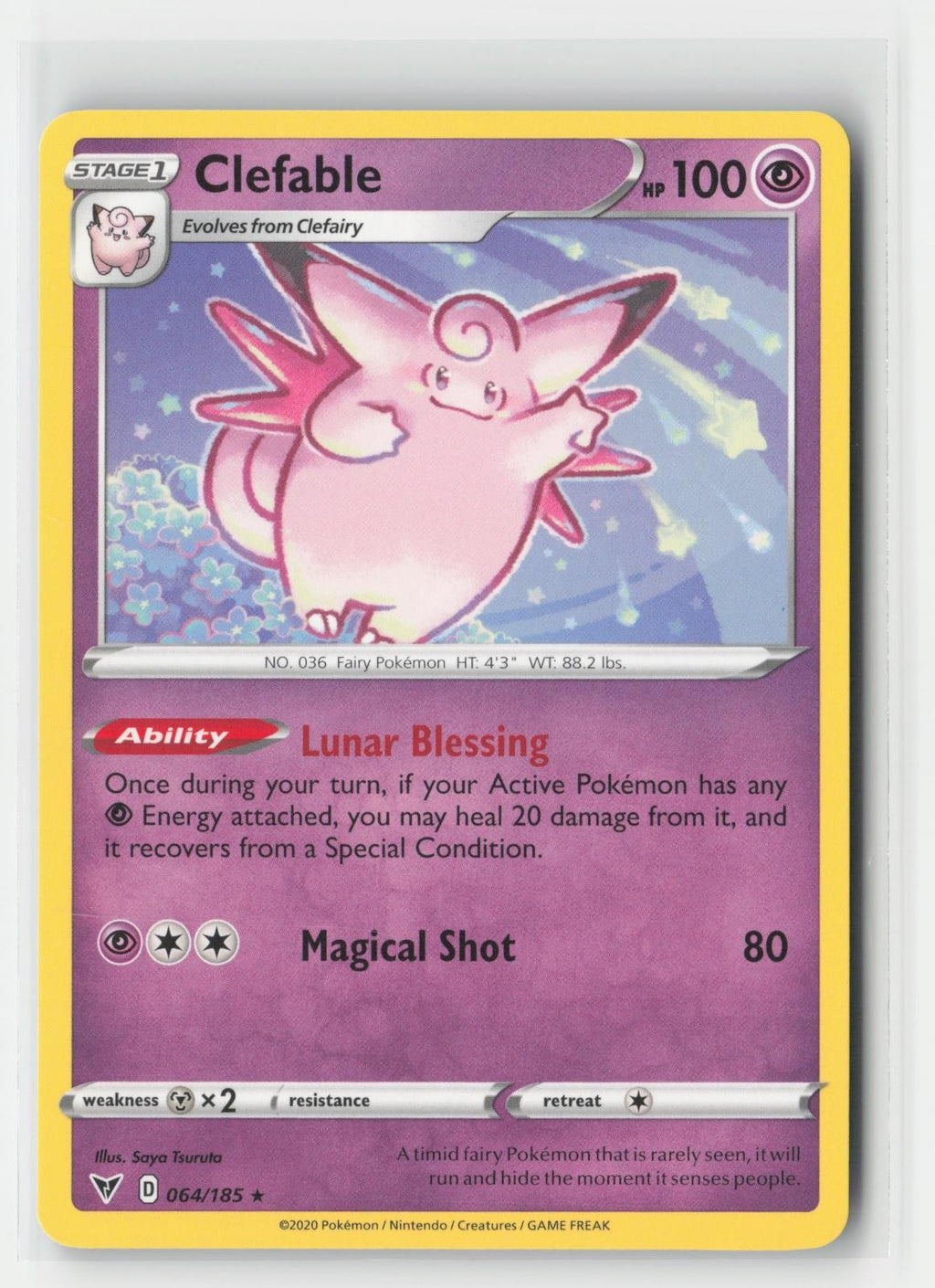 Clefable Vivid Voltage 064/185 R Pokemon NM