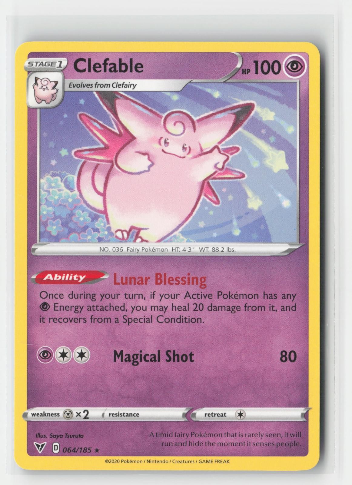 Clefable Vivid Voltage 064/185 R Pokemon NM