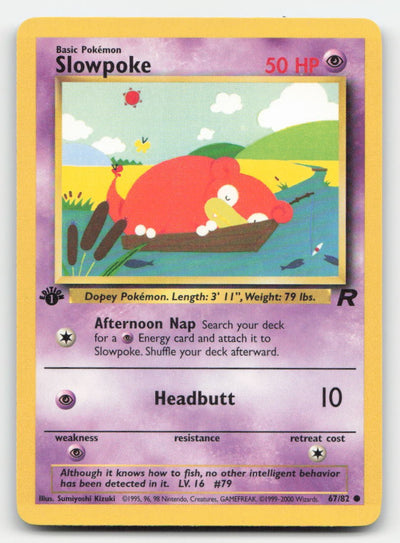 Slowpoke 1st Edition Team Rocket 67/82 C Pokemon LP