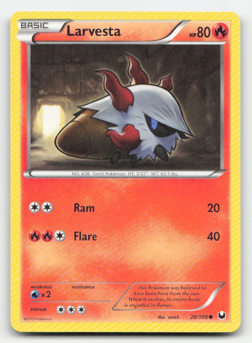 Larvesta Dark Explorers 20/108 C Pokemon HP