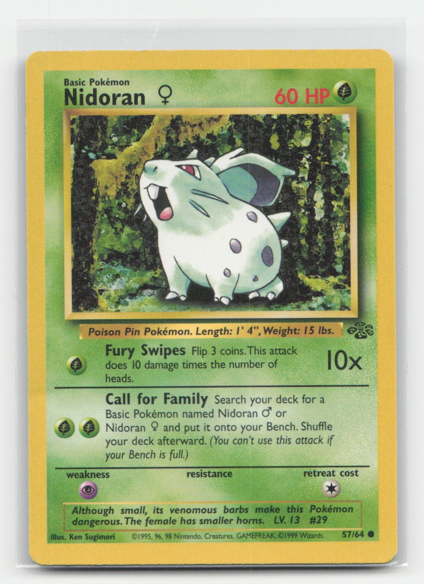 Nidoran F Unlimited Jungle 57/64 C Pokemon MP