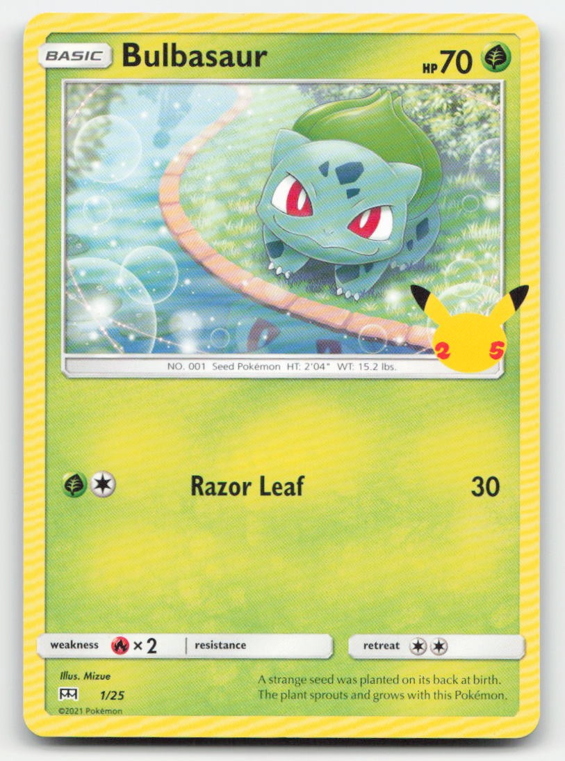 Bulbasaur McDonald's 25th Anniversary Promos 001/025 P Pokemon LP