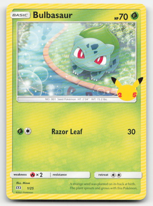 Bulbasaur McDonald's 25th Anniversary Promos 001/025 P Pokemon LP