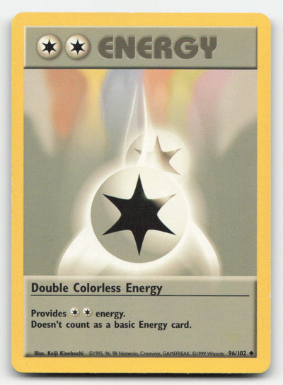 Double Colorless Energy Base Set Unlimited 96/102 UC Pokemon MP