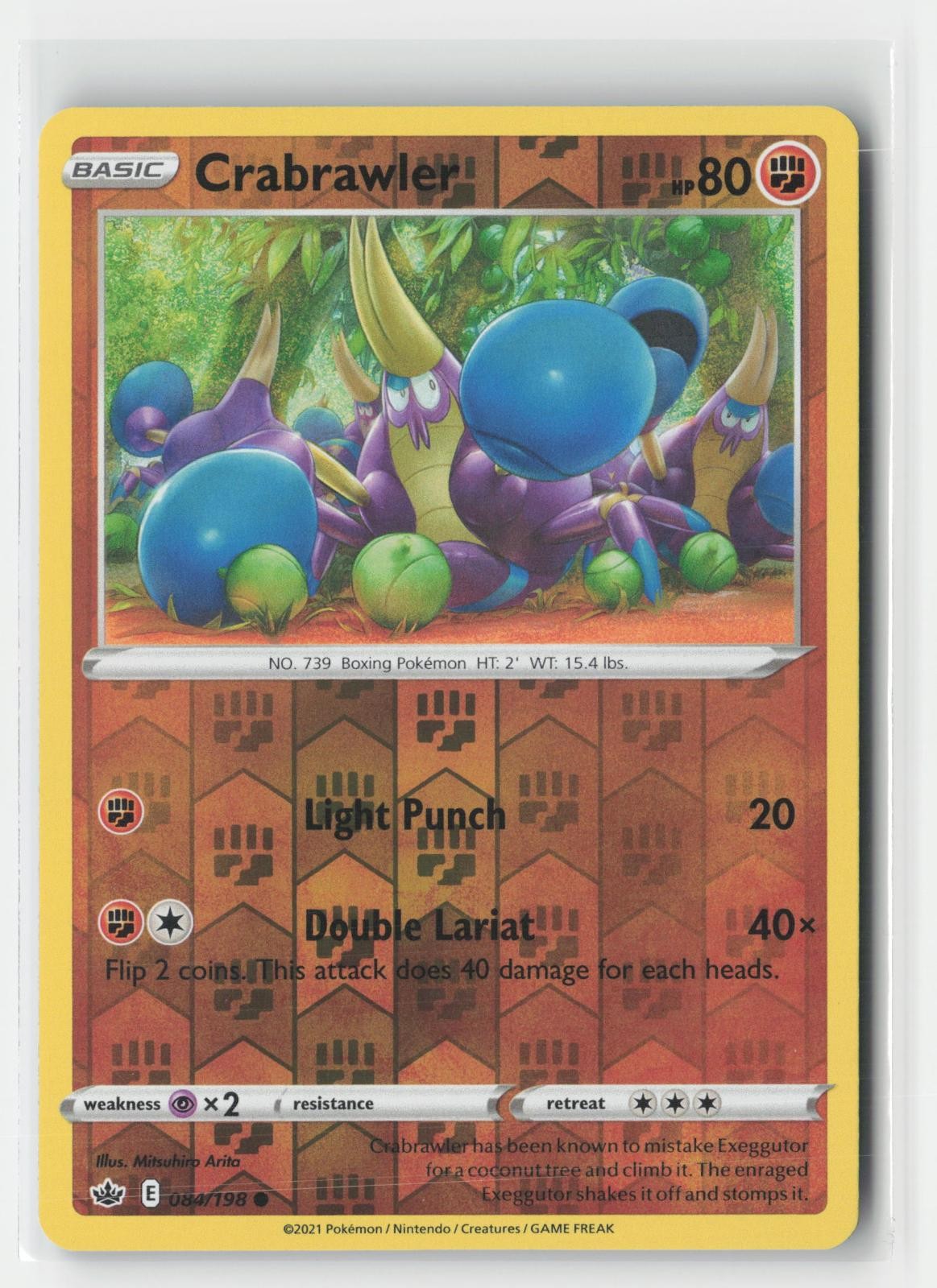 Crabrawler Chilling Reign 084/198 C Pokemon Reverse Holo NM