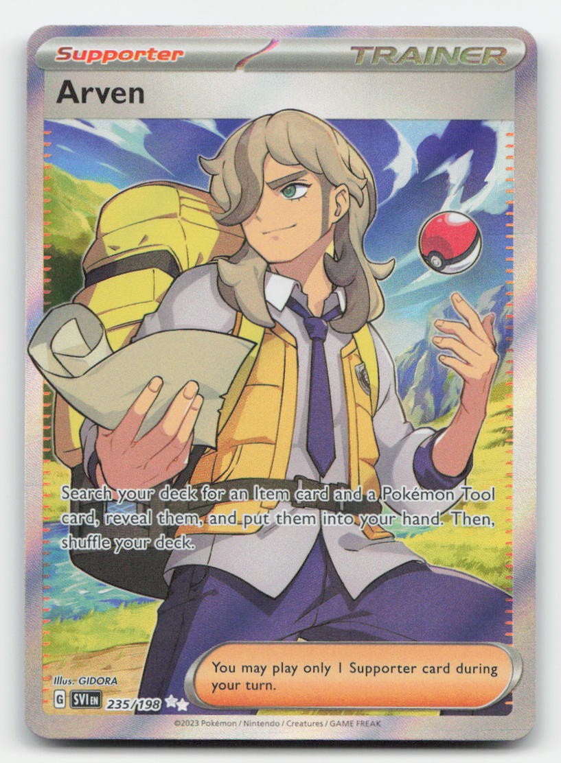 Arven Holo Scarlet & Violet 235/198 Ultra Rare Pokemon LP