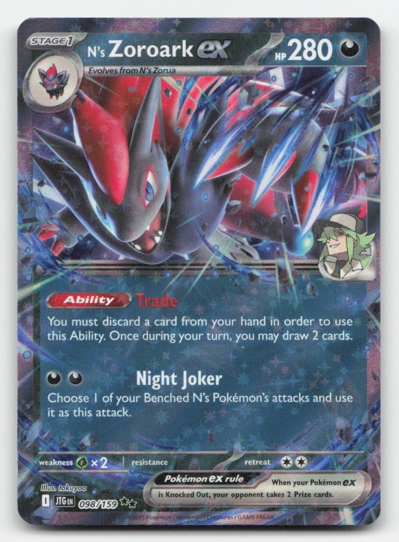 N's Zoroark ex Holo Journey Together 098/159 Double Rare Pokemon LP