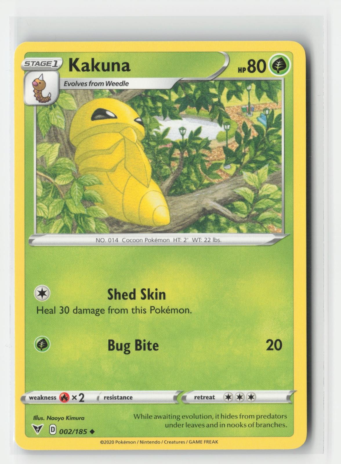 Kakuna Vivid Voltage 002/185 UC Pokemon NM
