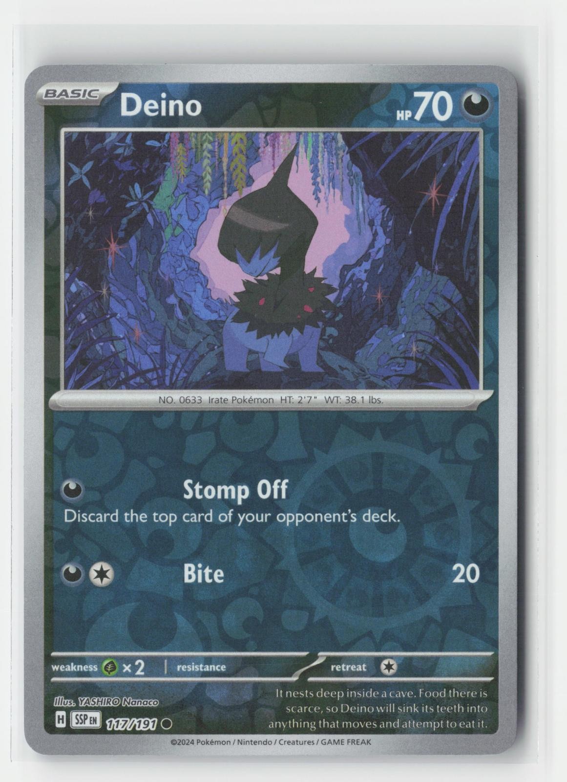 Deino Reverse Holo Surging Sparks 117/191 C Pokemon NM