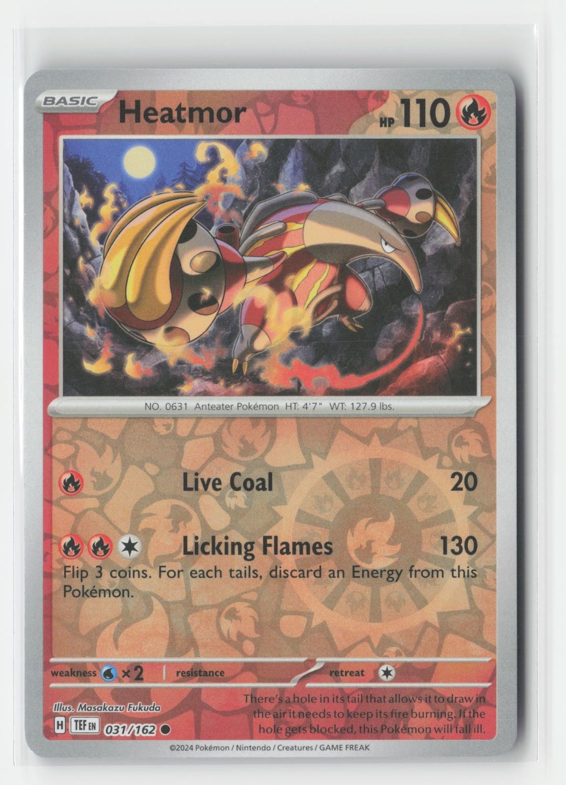 Heatmor Reverse Holo Temporal Forces 031/162 C Pokemon NM