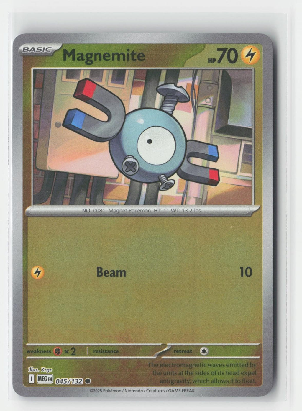 Magnemite Reverse Holo Mega Evolution 045/132 C Pokemon NM
