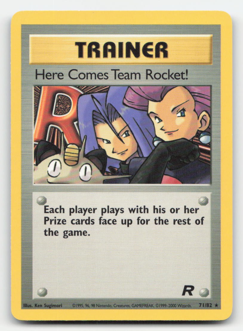 Here Comes Team Rocket! Unlimited Team Rocket 71/82 R Pokemon LP