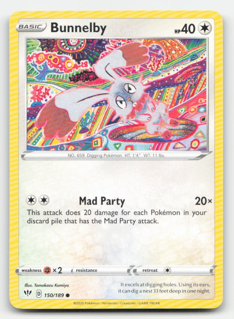 Bunnelby Darkness Ablaze 150/189 C Pokemon NM