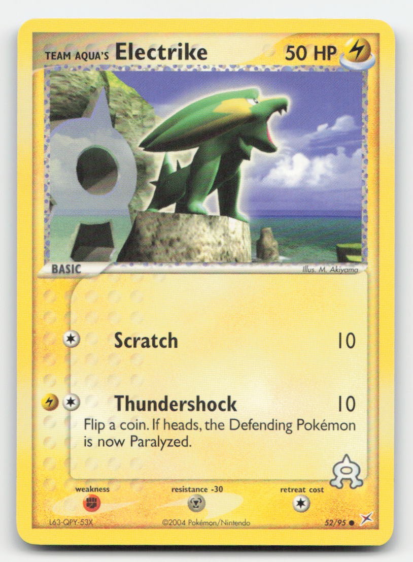 Team Aqua's Electrike Team Magma vs Team Aqua 52/95 C Pokemon NM