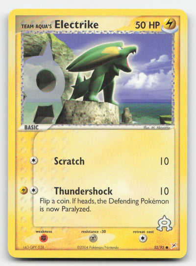 Team Aqua's Electrike Team Magma vs Team Aqua 52/95 C Pokemon NM