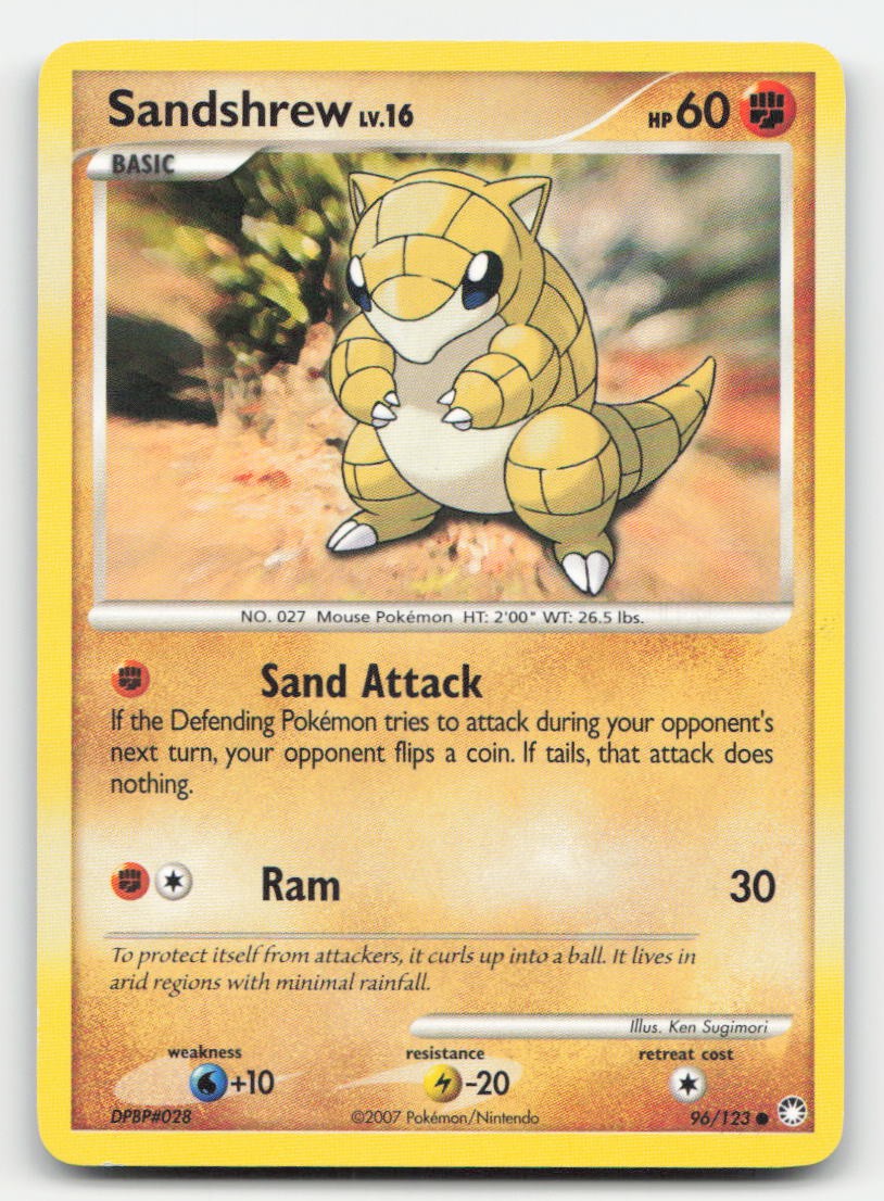 Sandshrew Mysterious Treasures 96/123 C Pokemon MP