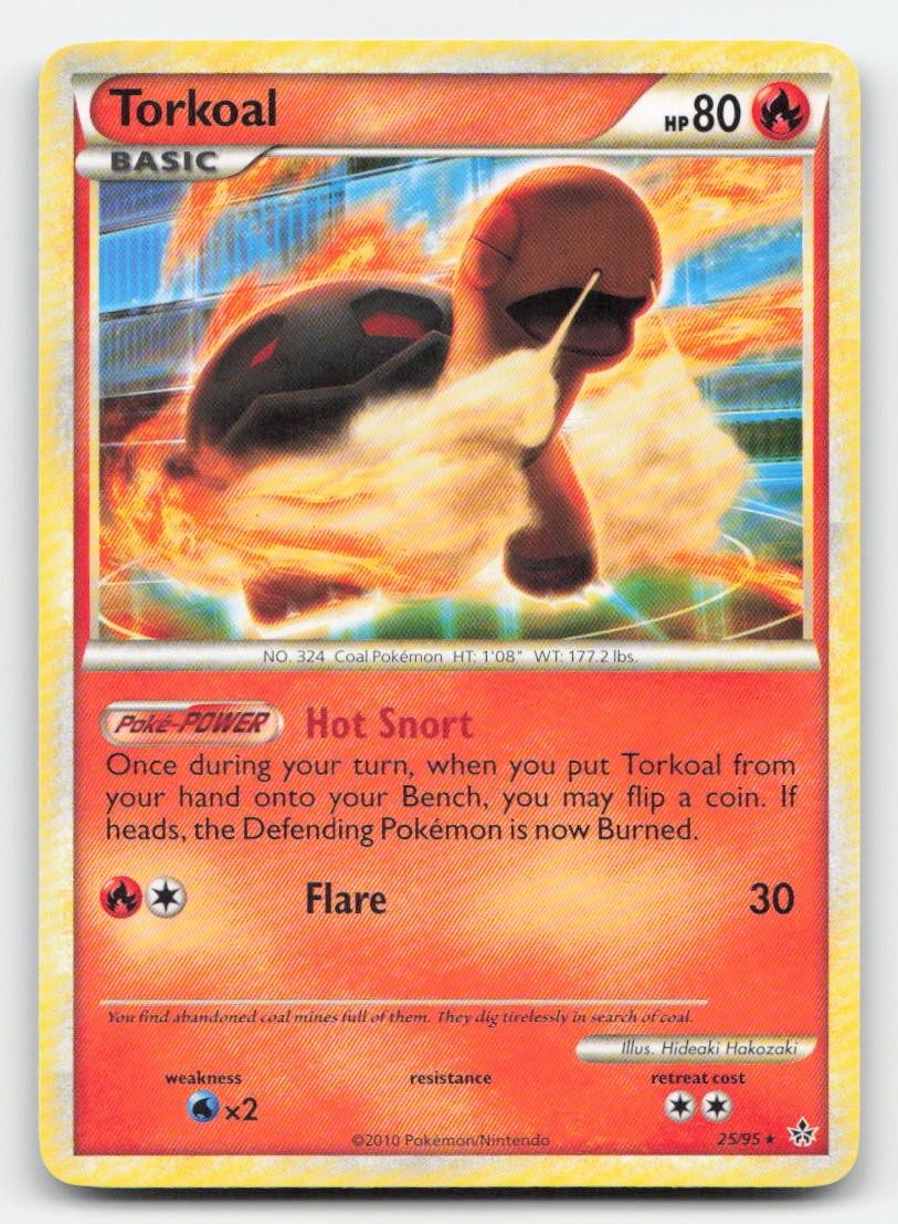 Torkoal HGSS Unleashed 25/95 R Pokemon LP