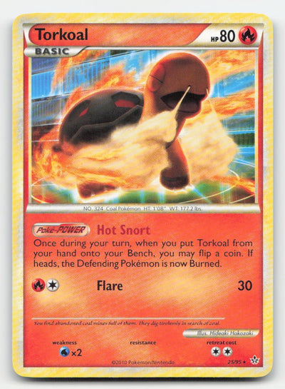 Torkoal HGSS Unleashed 25/95 R Pokemon LP