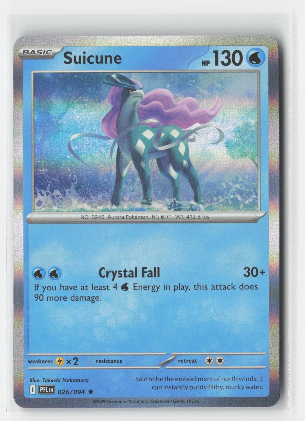 Suicune Holo Phantasmal Flames 026/094 R Pokemon NM