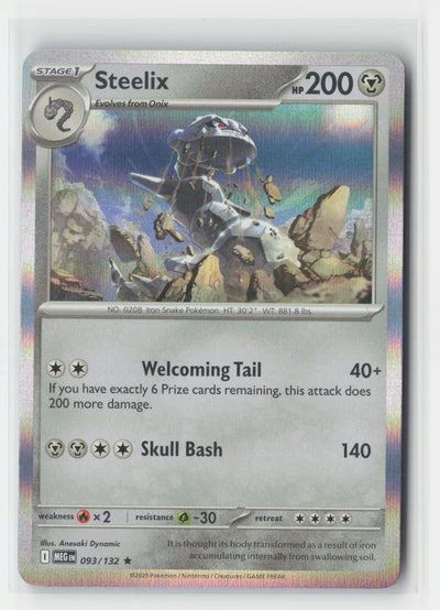 Steelix Holo ME01: Mega Evolution MEG 093/132 Pokemon TCG