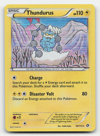 Thundurus Holo Legendary Treasures 50/113 Holo Rare Pokemon LP