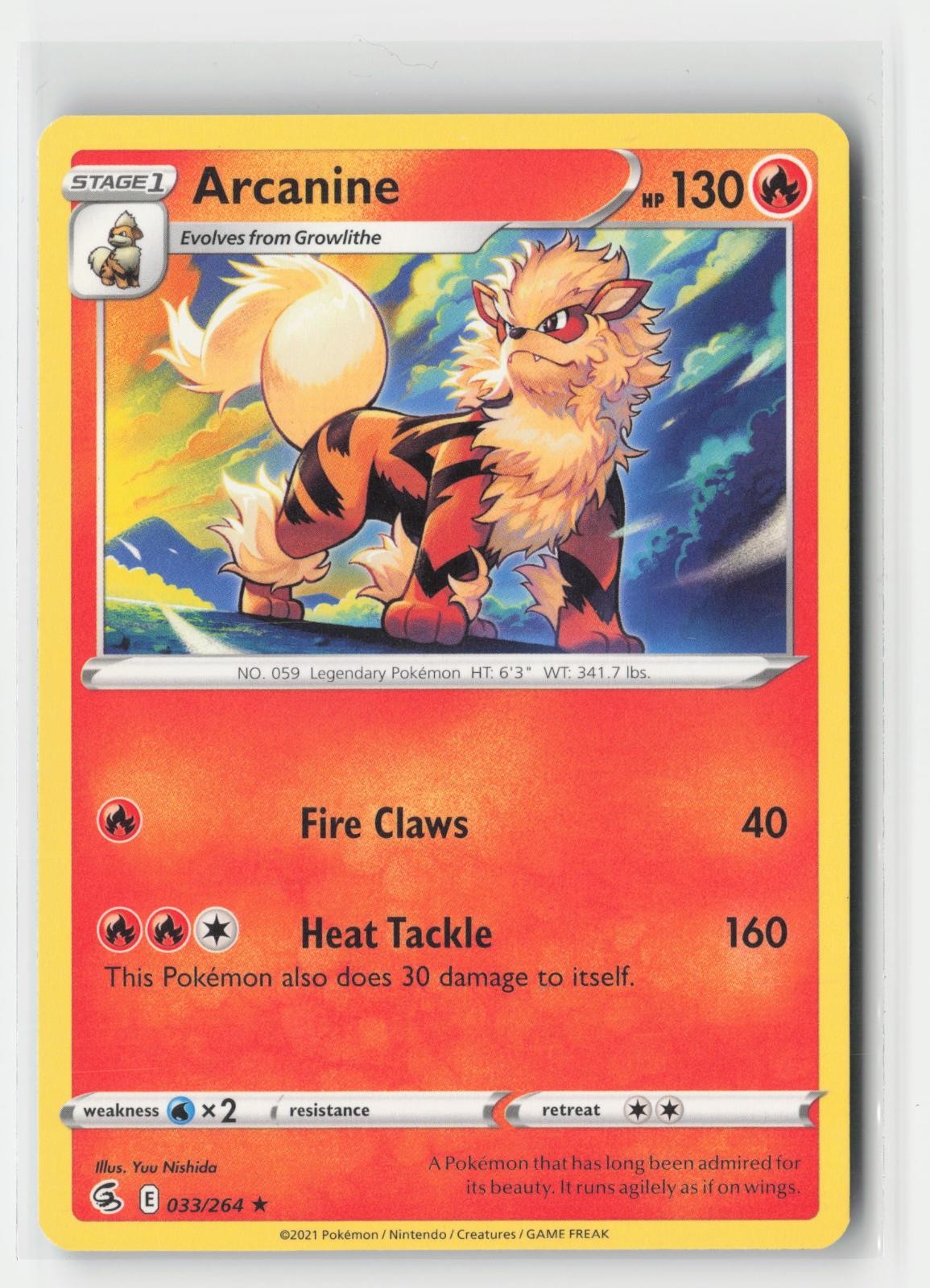 Arcanine Fusion Strike 033/264 R Pokemon NM