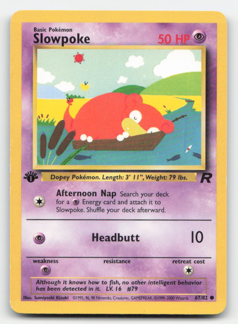 Slowpoke 1st Edition Team Rocket 67/82 C Pokemon LP