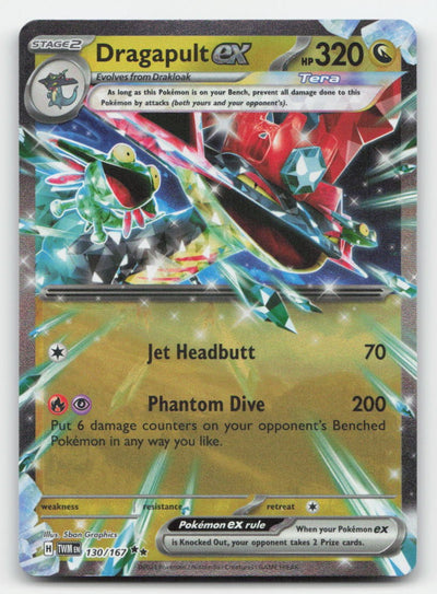Dragapult ex Holo Twilight Masquerade 130/167 Double Rare Pokemon NM