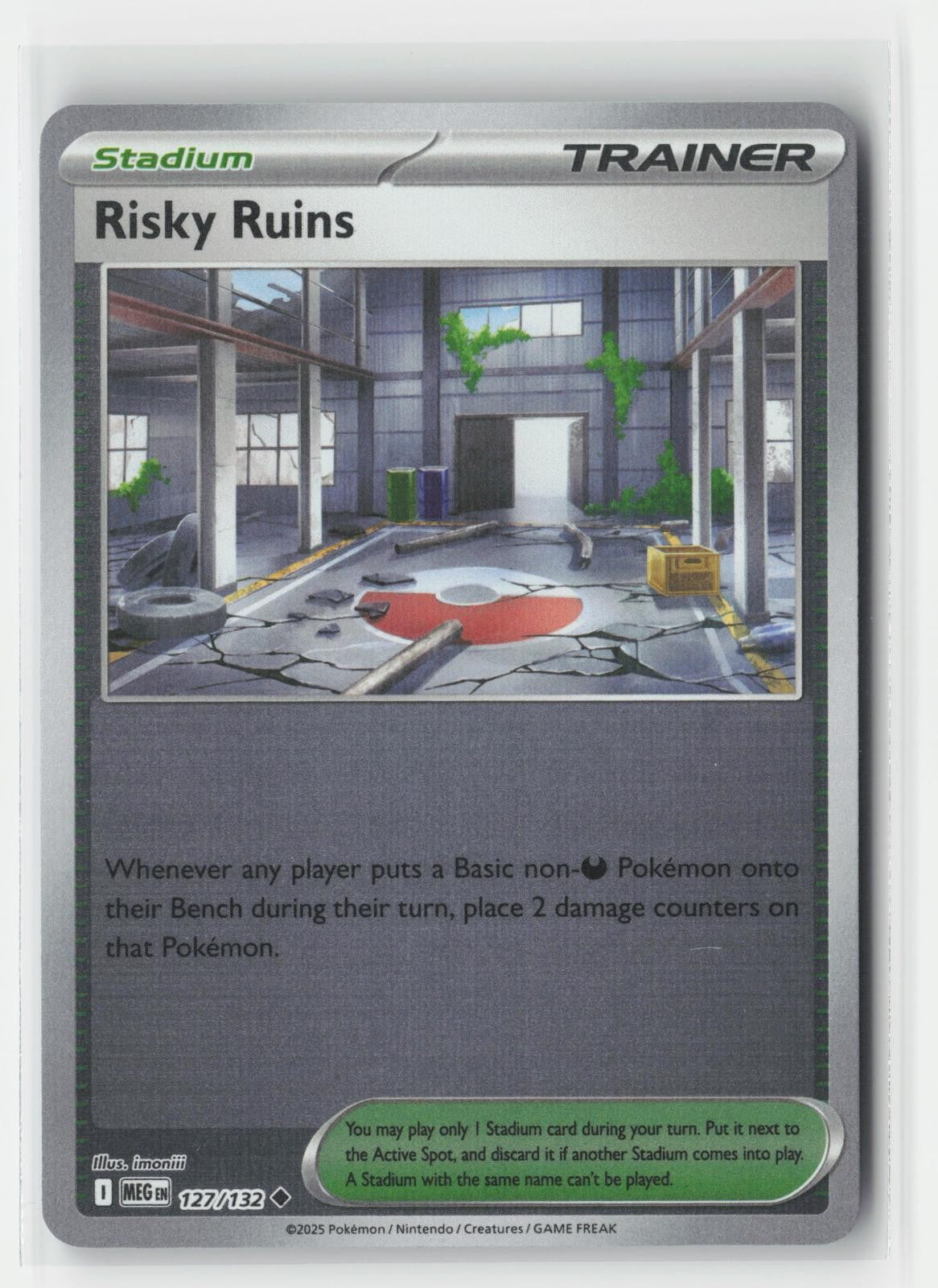 Risky Ruins Reverse Holo Mega Evolution 127/132 UC Pokemon NM