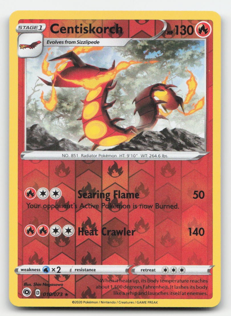 Centiskorch Reverse Holo Holo Champion's Path 010/073 R Pokemon LP
