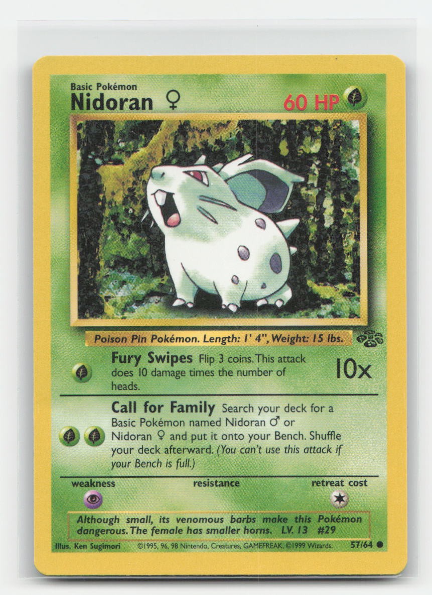 Nidoran F Unlimited Jungle 57/64 C Pokemon MP
