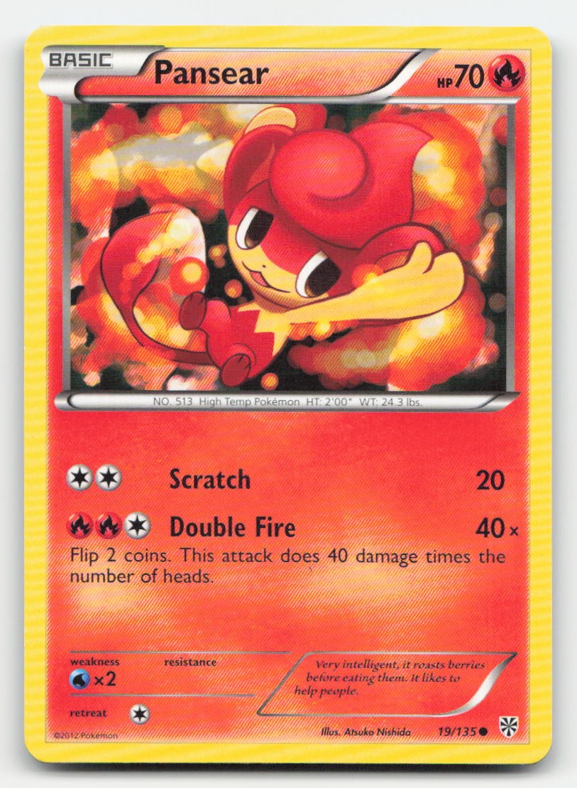 Pansear Plasma Storm 19/135 C Pokemon LP