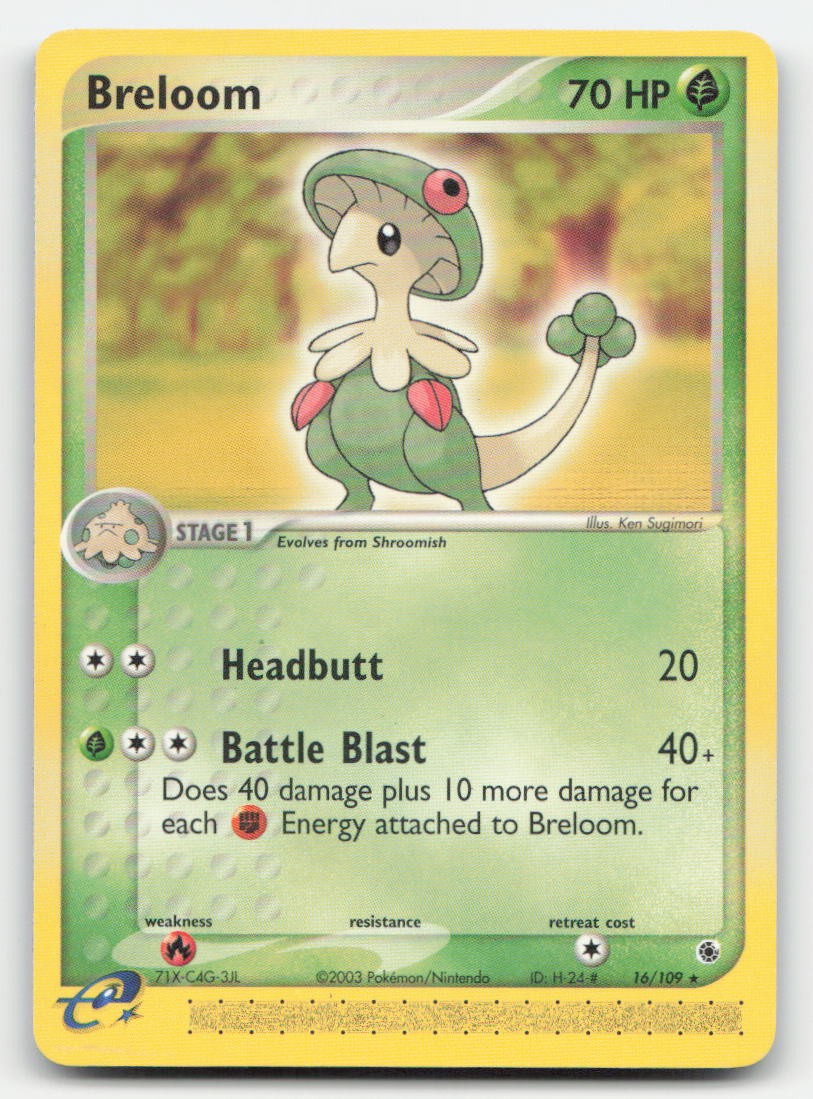 Breloom Ruby & Sapphire 16/109 R Pokemon LP