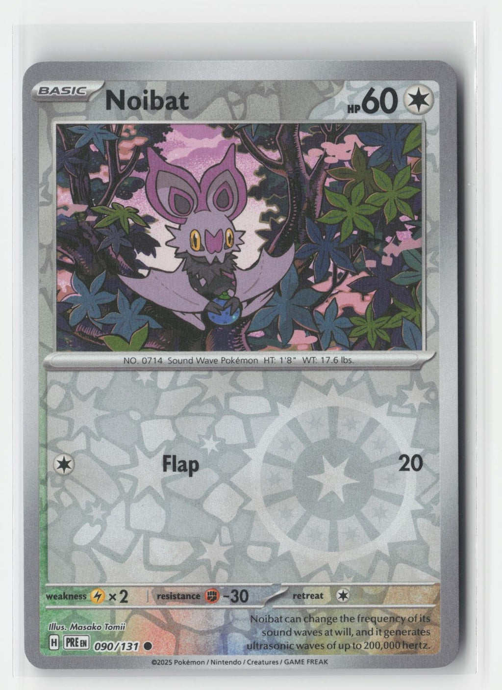 Noibat Reverse Holo Prismatic Evolutions 090/131 C Pokemon NM