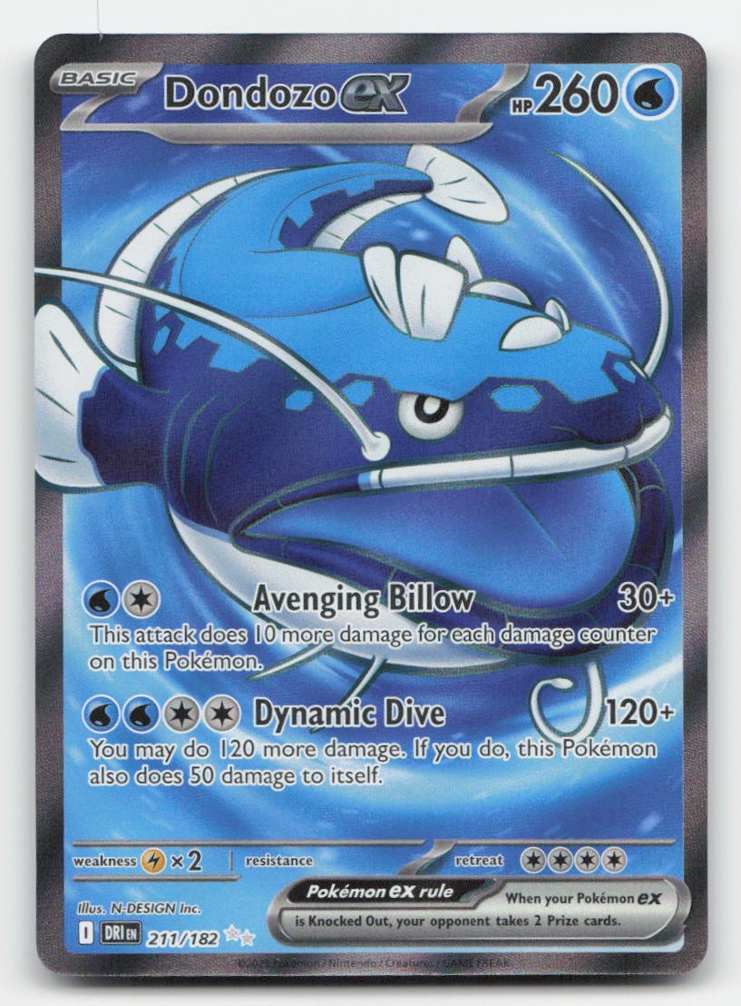 Dondozo ex Holo Destined Rivals 211/182 Ultra Rare Pokemon NM