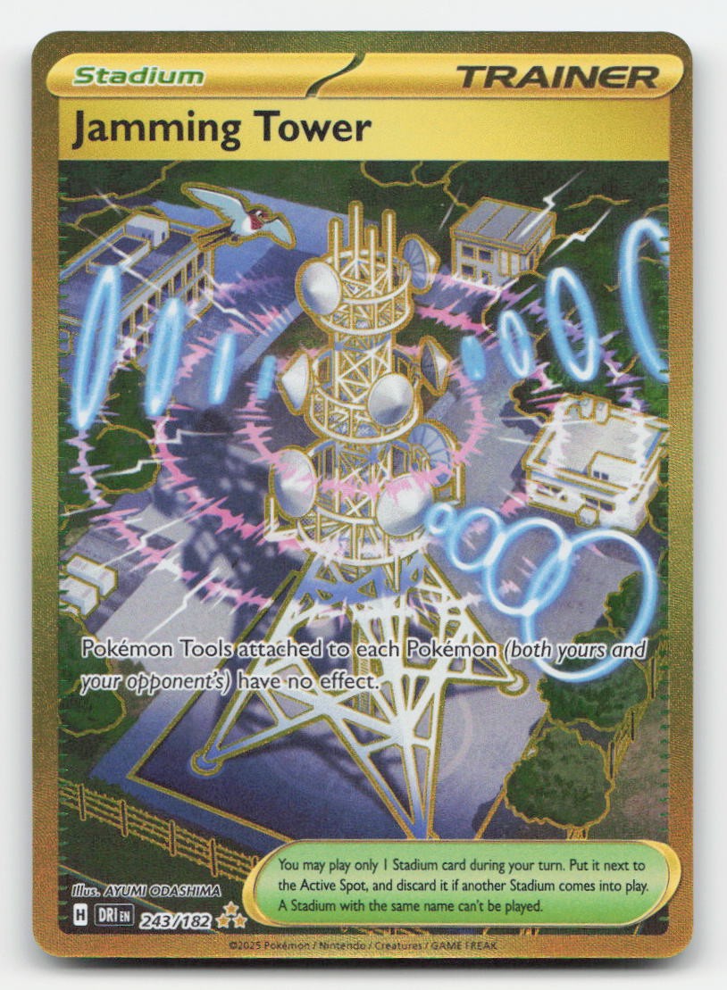 Jamming Tower Holo Destined Rivals 243/182 Hyper Rare Pokemon NM
