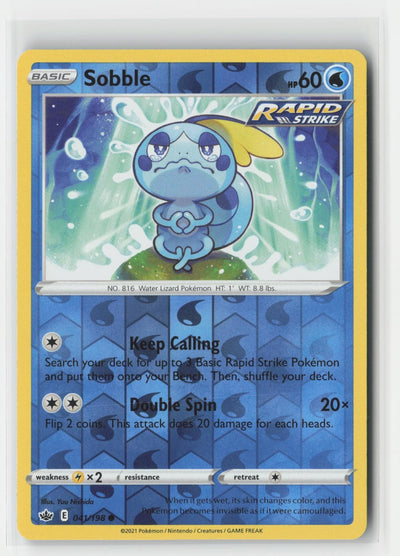 Sobble Reverse Holo Chilling Reign 041/198 C Pokemon NM